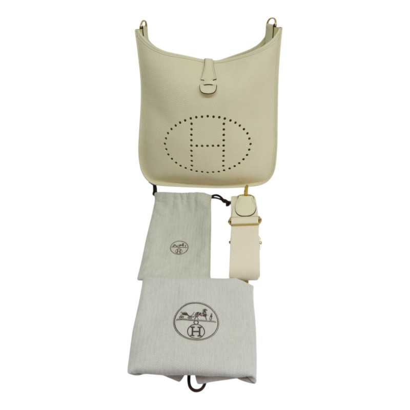 奶油白 TC牛皮 Evelyne Ⅲ 29 肩背包 U刻【HERMES 愛馬仕】 H056277CC12-11