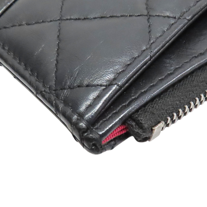 黑色 牛皮 Gabrielle Zipped 拉鍊長夾【CHANEL 香奈兒】-11