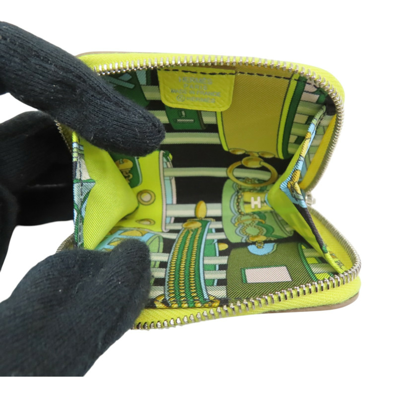 檸檬黃 Epsom牛皮 Azap coin case 零錢包 C刻【HERMES 愛馬仕】-4