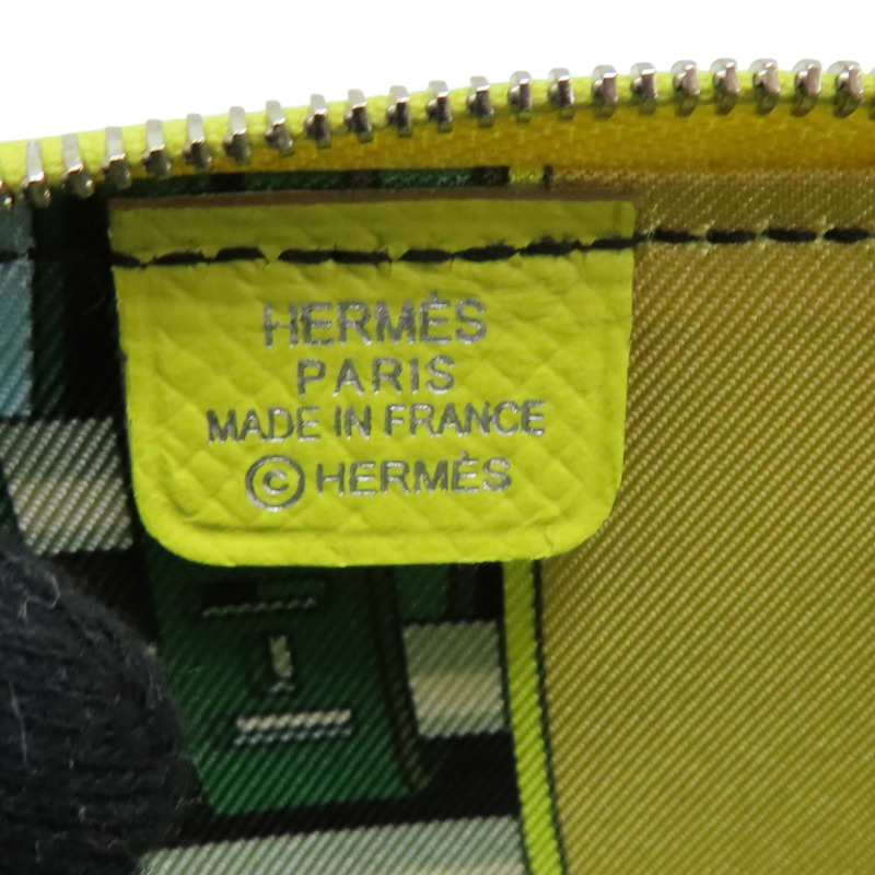 檸檬黃 Epsom牛皮 Azap coin case 零錢包 C刻【HERMES 愛馬仕】-5