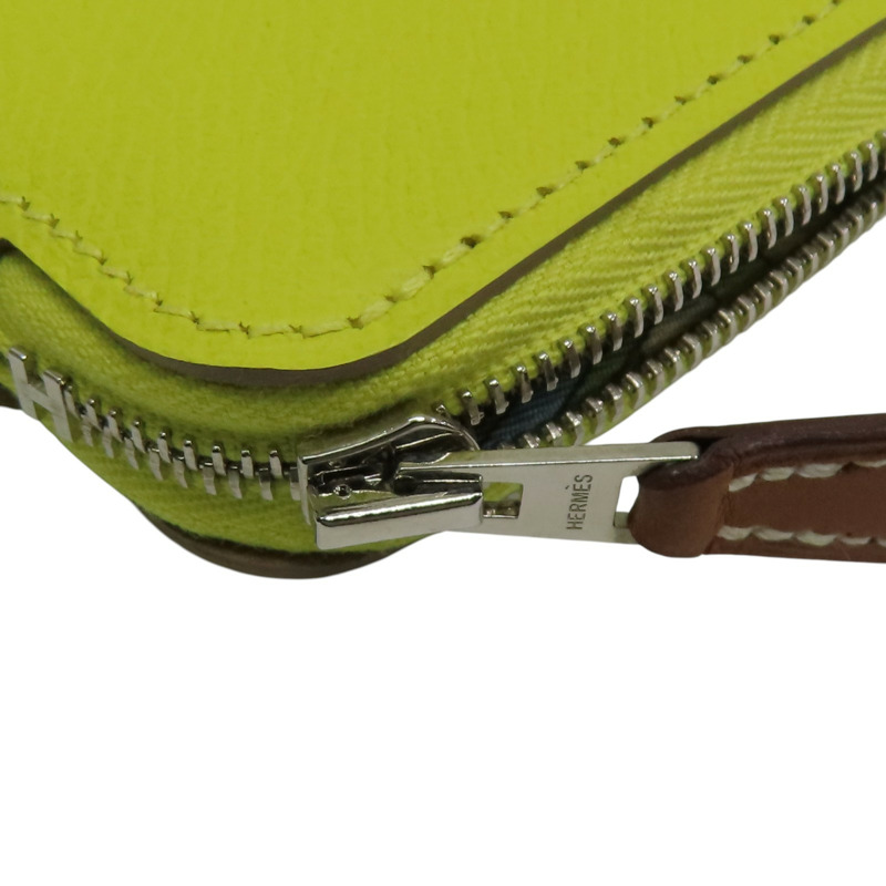 檸檬黃 Epsom牛皮 Azap coin case 零錢包 C刻【HERMES 愛馬仕】-9