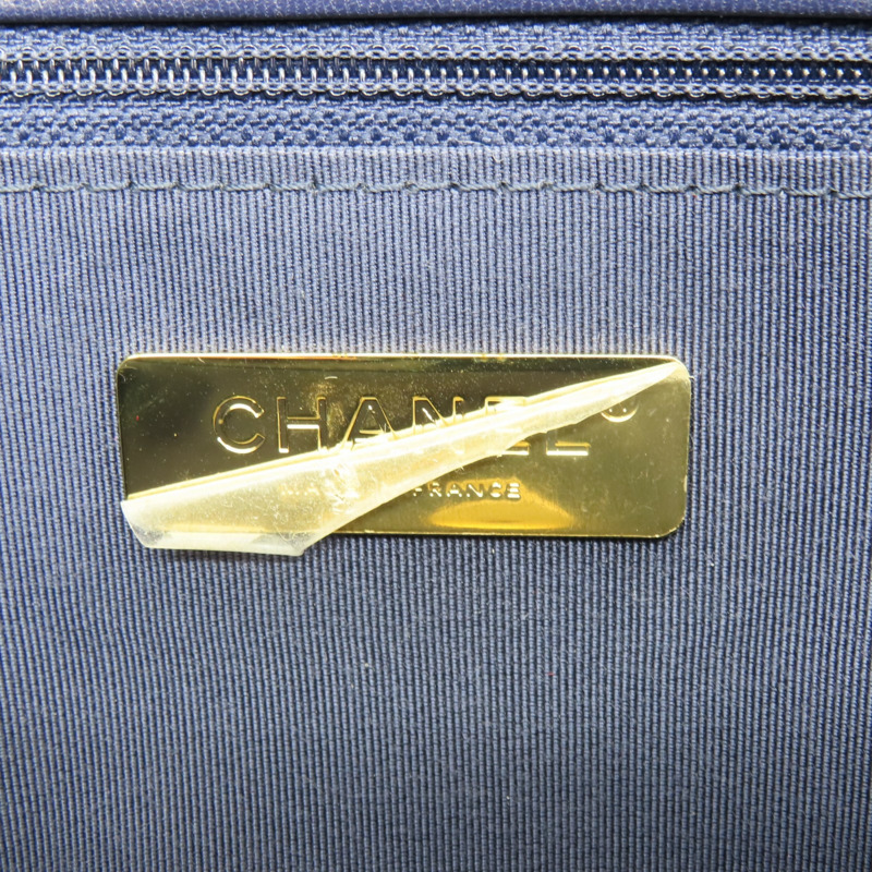 深藍色 羊皮 19 口蓋 兩用包【CHANEL 香奈兒】 AS1160-6