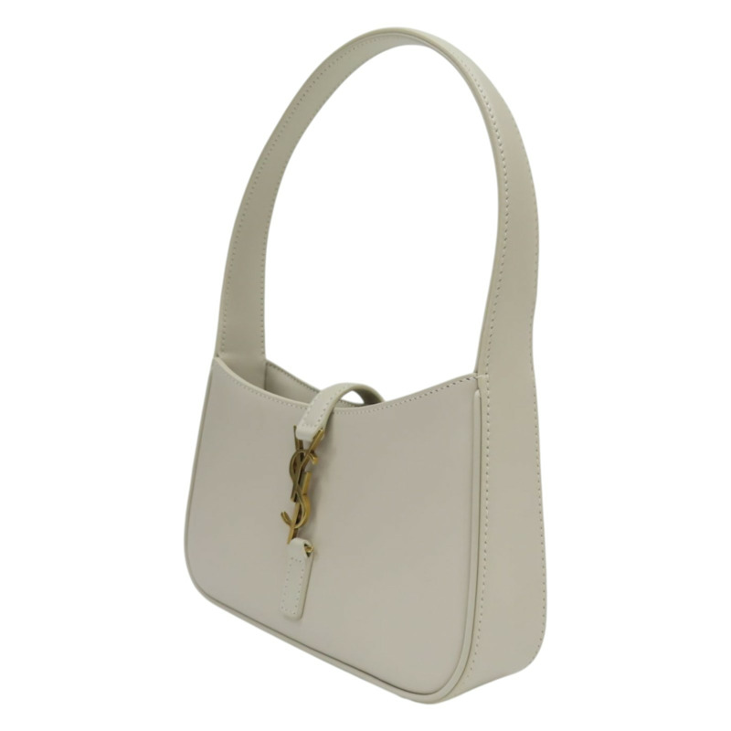 白色 牛皮 LE 5 A 7 Mini Hobo 手提包【SAINT LAURENT YSL 聖羅蘭】 710318-2