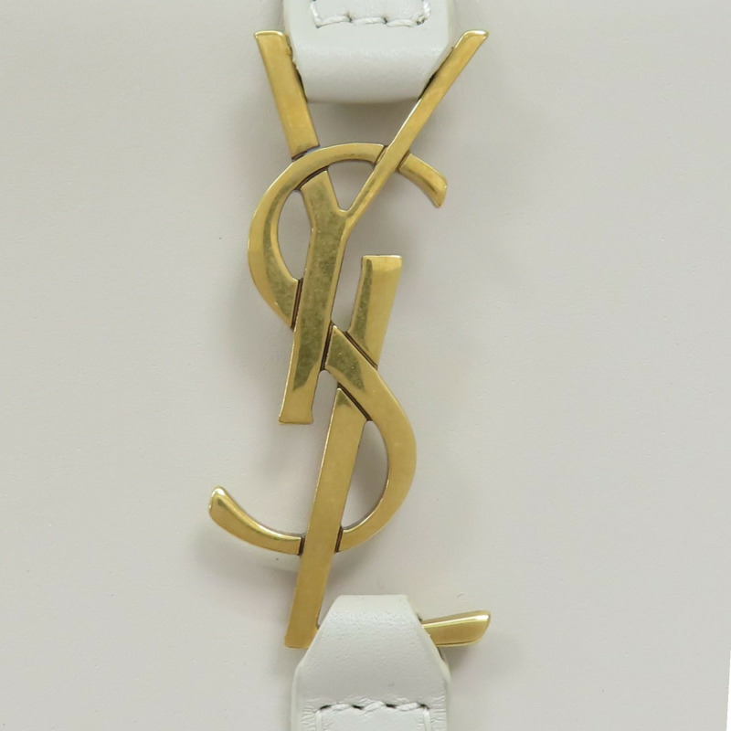 白色 牛皮 LE 5 A 7 Mini Hobo 手提包【SAINT LAURENT YSL 聖羅蘭】 710318-8