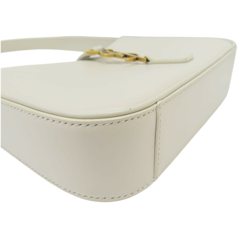 白色 牛皮 LE 5 A 7 Mini Hobo 手提包【SAINT LAURENT YSL 聖羅蘭】 710318-10