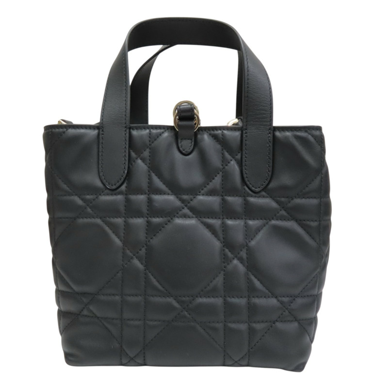 黑色 小牛皮 Toujours 小型直式托特包【Dior 迪奧】 M2835OSNW_M900-1