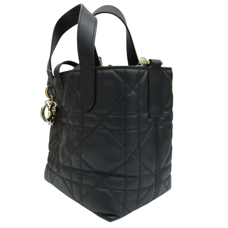 黑色 小牛皮 Toujours 小型直式托特包【Dior 迪奧】 M2835OSNW_M900-2