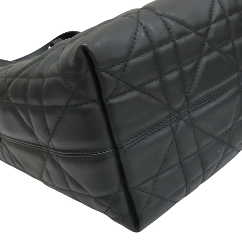 黑色 小牛皮 Toujours 小型直式托特包【Dior 迪奧】 M2835OSNW_M900-8