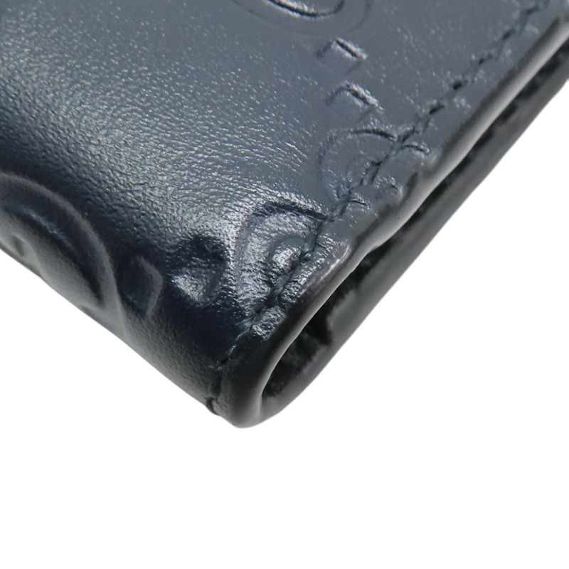 深藍色 牛皮 Trifold Wallet 兩折短夾【GUCCI 古馳】 473916-10