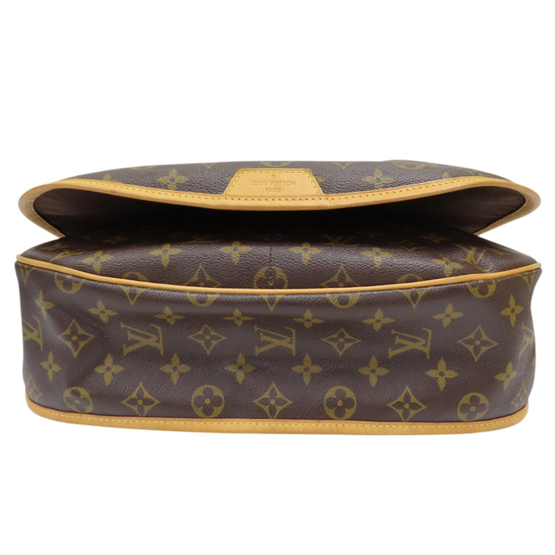 棕色 原花帆布 Menilmontant MM 肩背包【LOUIS VUITTON LV 路易威登】 M40473-3