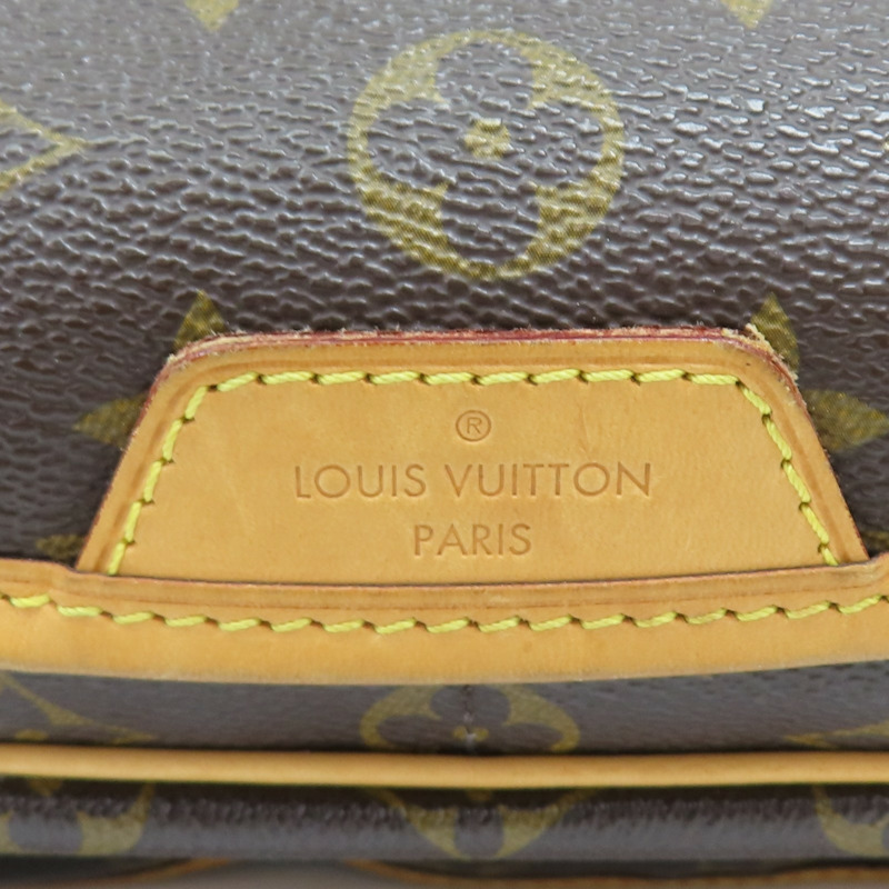 棕色 原花帆布 Menilmontant MM 肩背包【LOUIS VUITTON LV 路易威登】 M40473-7