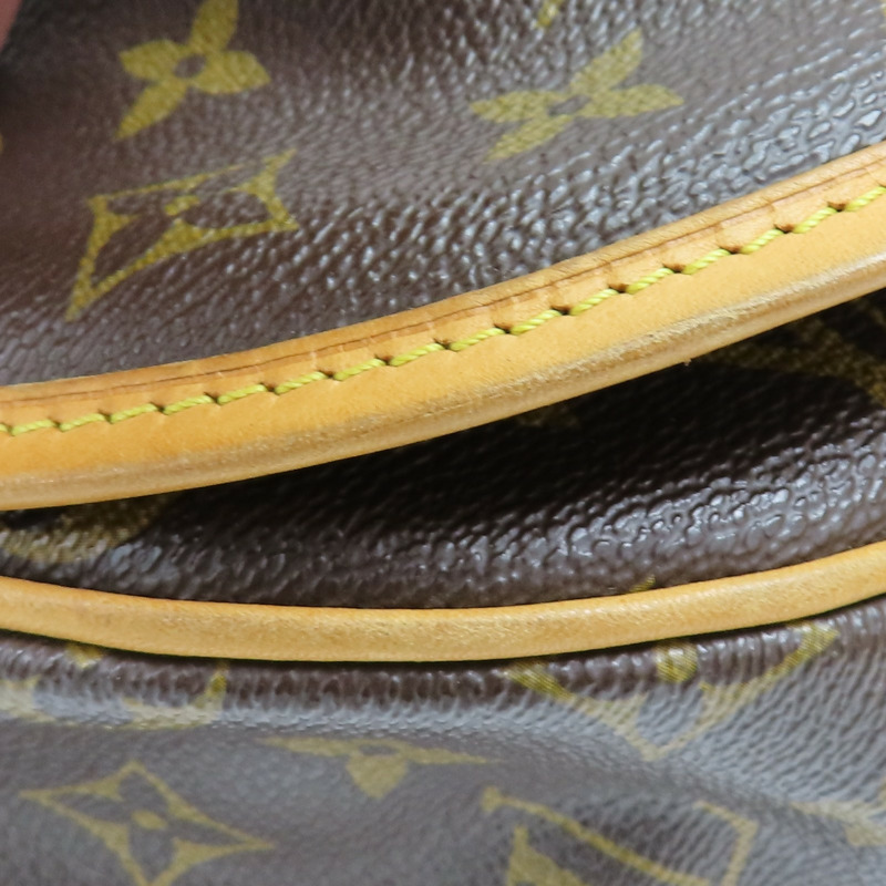 棕色 原花帆布 Menilmontant MM 肩背包【LOUIS VUITTON LV 路易威登】 M40473-11
