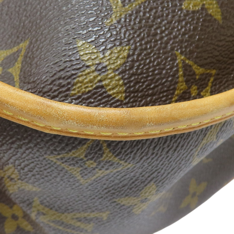 棕色 原花帆布 Menilmontant MM 肩背包【LOUIS VUITTON LV 路易威登】 M40473-13