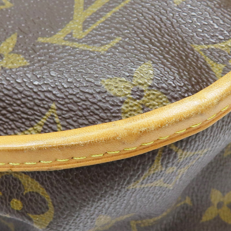 棕色 原花帆布 Menilmontant MM 肩背包【LOUIS VUITTON LV 路易威登】 M40473-14