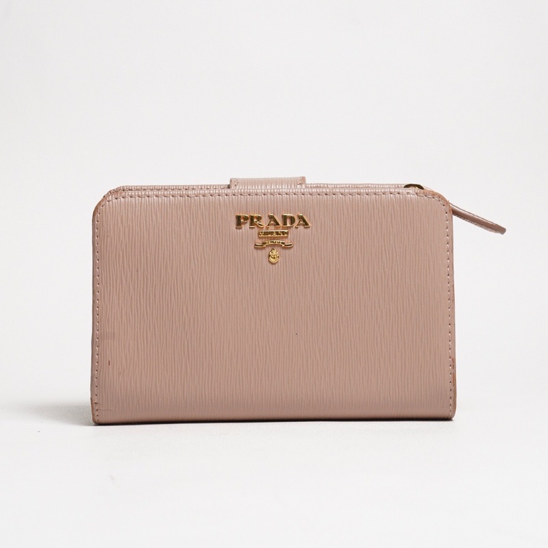 PRADA 帆布中夾錢包-0