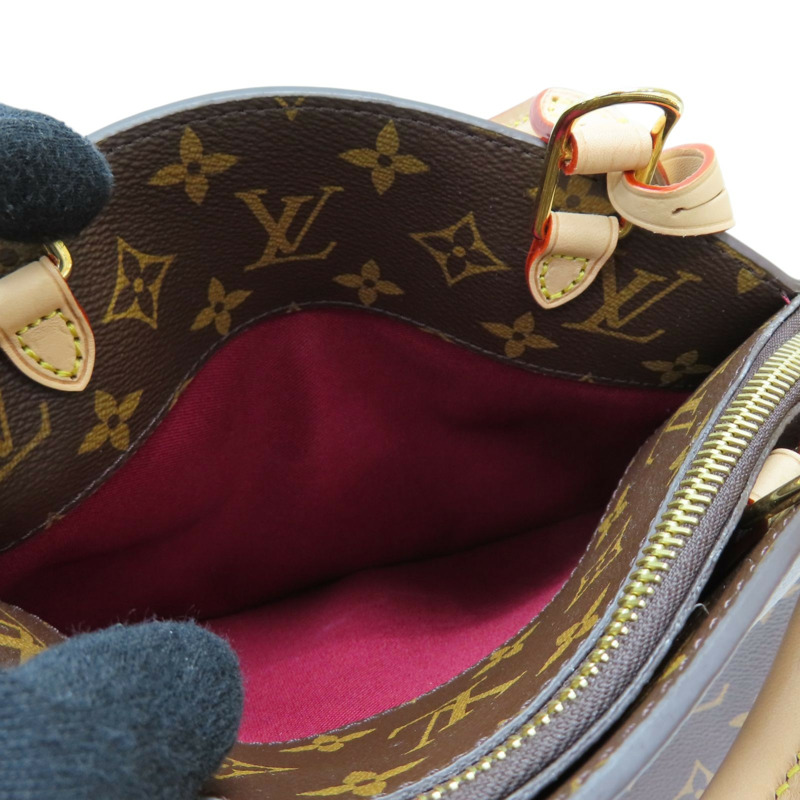 棕色 原花帆布 Petit Palais 兩用包 無背帶/鑰匙【LOUIS VUITTON LV 路易威登】 M45900-6