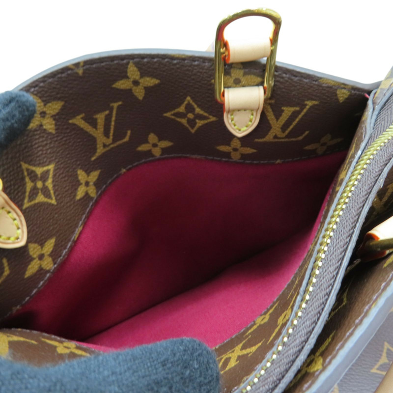 棕色 原花帆布 Petit Palais 兩用包 無背帶/鑰匙【LOUIS VUITTON LV 路易威登】 M45900-7