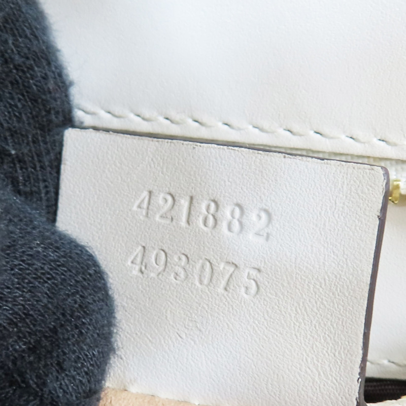 白色 牛皮 Sylvie 肩背包【GUCCI 古馳】 421882-9