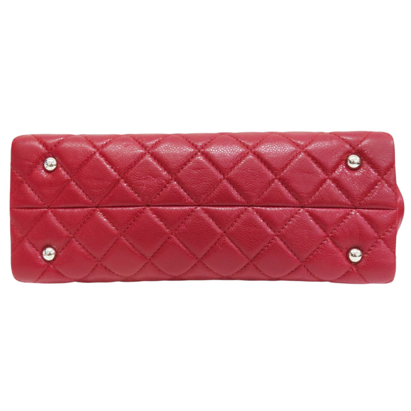 紅色 牛皮 鏈帶肩背包 銀釦【CHANEL 香奈兒】-3