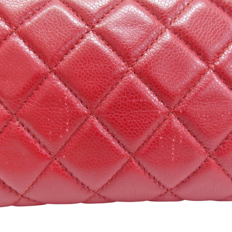 紅色 牛皮 鏈帶肩背包 銀釦【CHANEL 香奈兒】-11