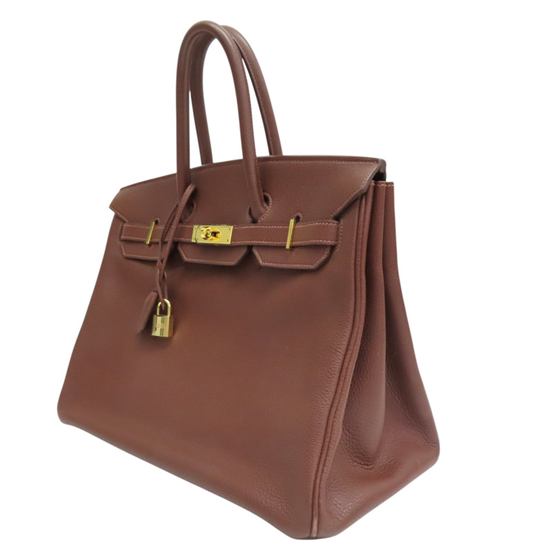 哈瓦那色 TOGO皮革 Birkin 35 柏金包 手提包 口J刻 金扣【HERMES 愛馬仕】-2