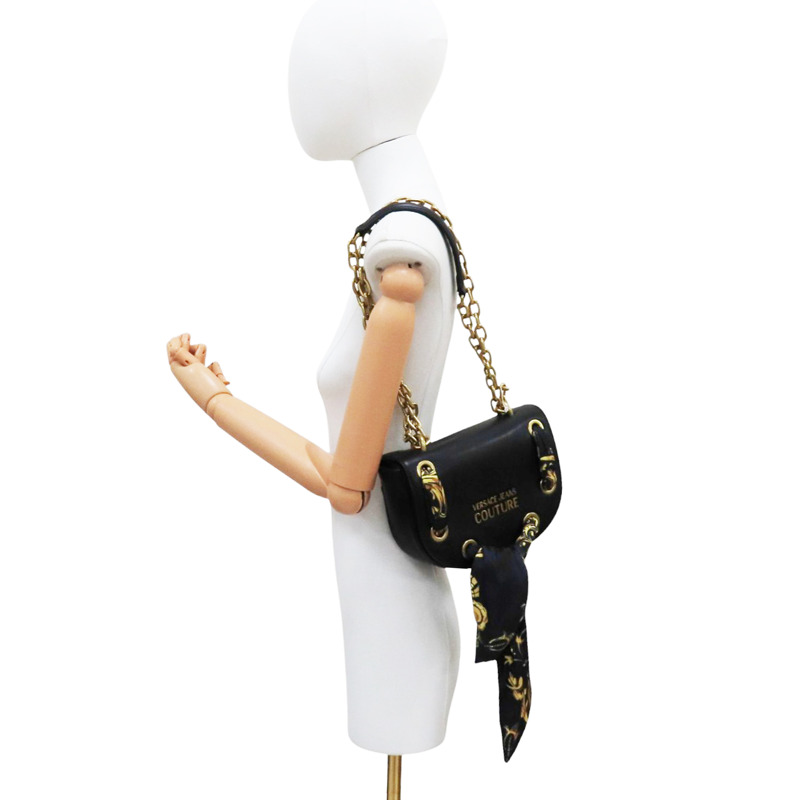 黑色 牛皮 Versace Jeans Thelma 單肩包【VERSACE 凡賽斯】 71VA4BA9-7