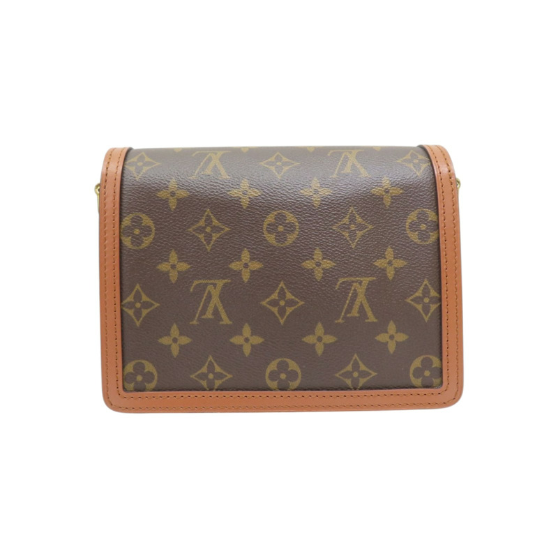 棕色 原花帆布 Dauphine mini 肩背包【LOUIS VUITTON LV 路易威登】 M45959-1