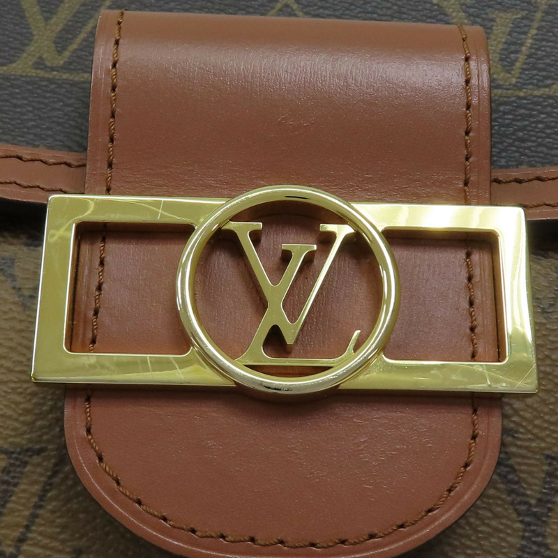 棕色 原花帆布 Dauphine mini 肩背包【LOUIS VUITTON LV 路易威登】 M45959-6