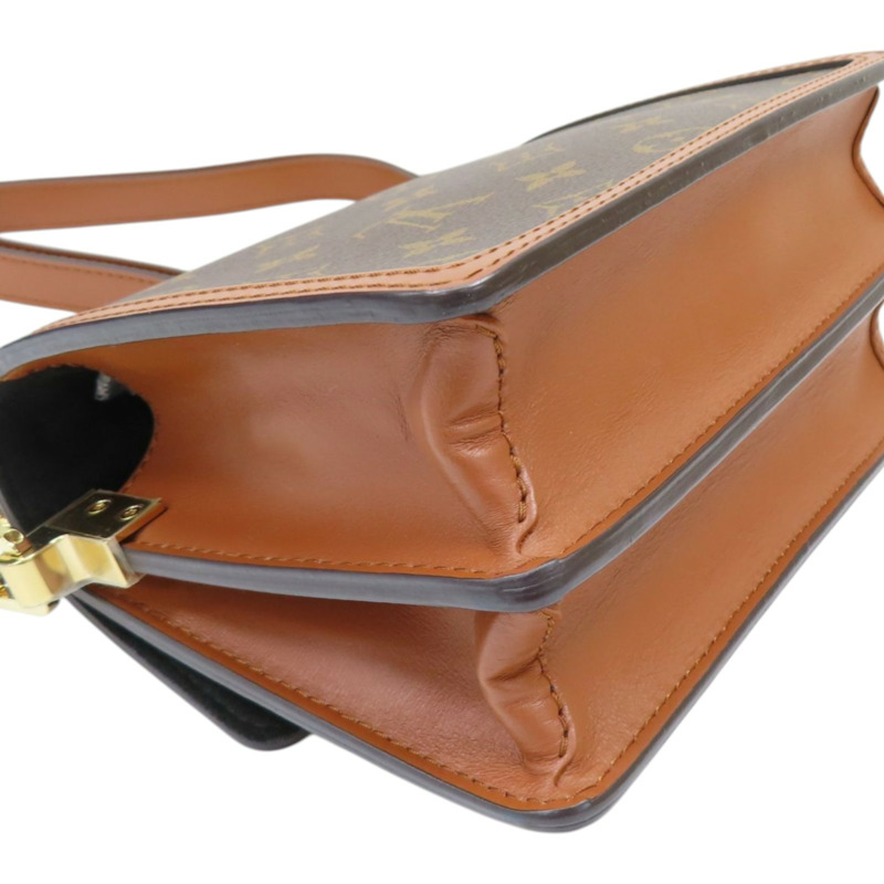 棕色 原花帆布 Dauphine mini 肩背包【LOUIS VUITTON LV 路易威登】 M45959-12