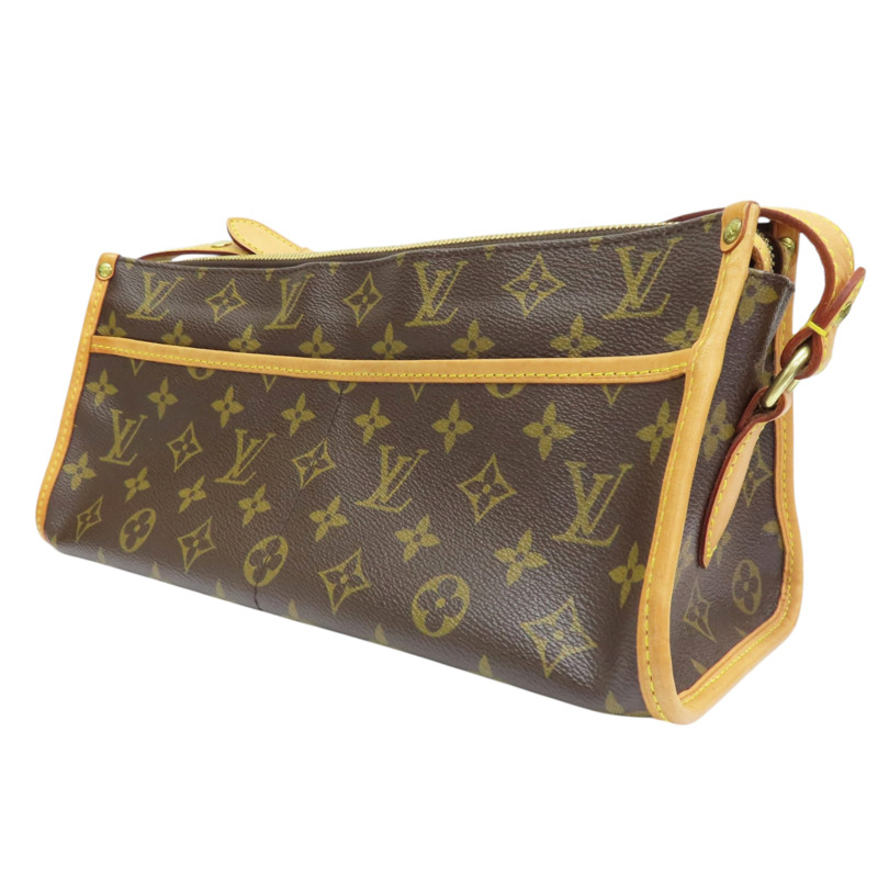 棕色 原花 PVC塗層帆布 肩背包【LOUIS VUITTON LV 路易威登】 M40008-2