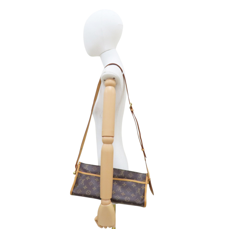 棕色 原花 PVC塗層帆布 肩背包【LOUIS VUITTON LV 路易威登】 M40008-7