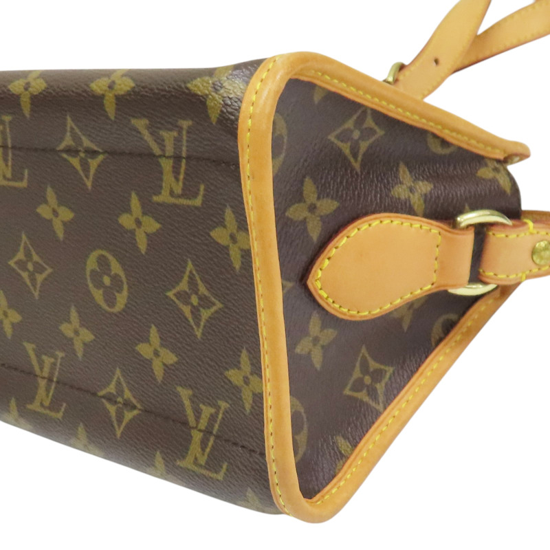 棕色 原花 PVC塗層帆布 肩背包【LOUIS VUITTON LV 路易威登】 M40008-9