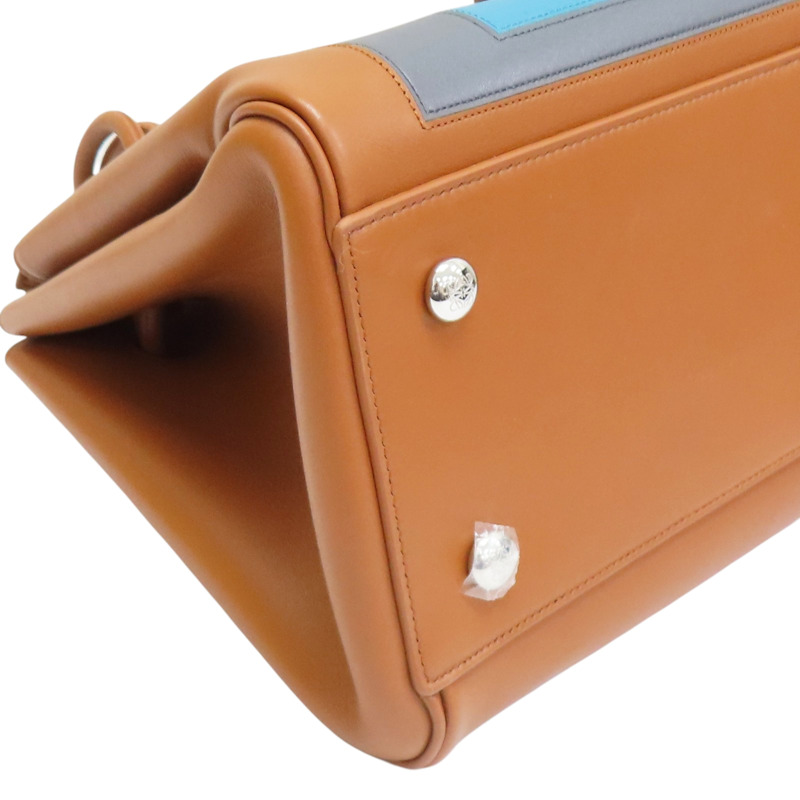 棕/灰/藍/綠色 牛皮 肩背包【LOEWE 羅威】-9