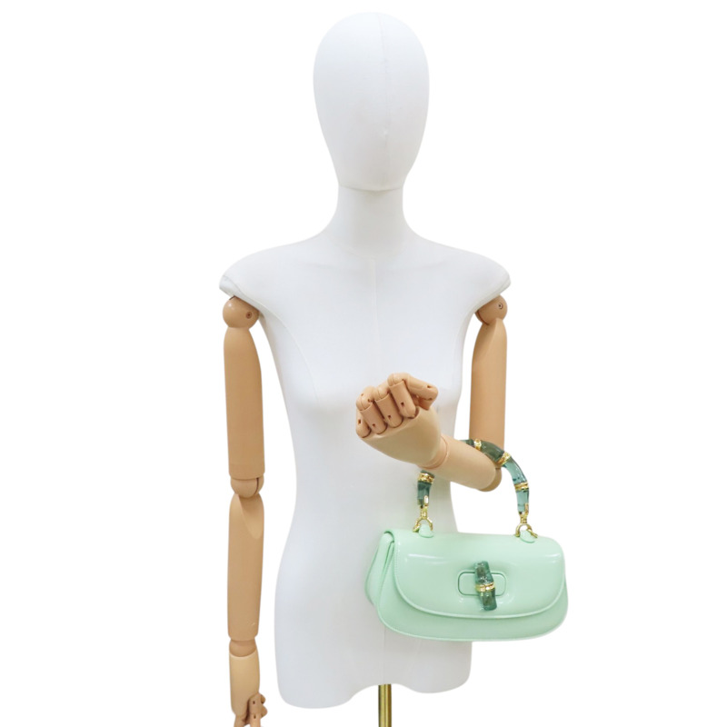 綠色 亮面牛皮 肩背包【GUCCI 古馳】 827750-8