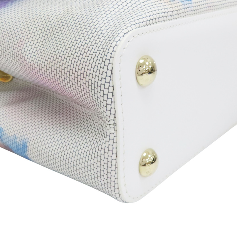 白/粉/藍色 牛皮 Capucines BB 肩背包【LOUIS VUITTON LV 路易威登】 M23845-8