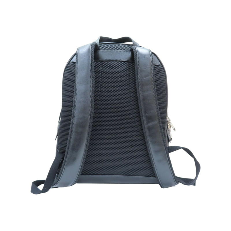 黑色 帆布 牛皮 後背包【GUCCI 古馳】 704017-1