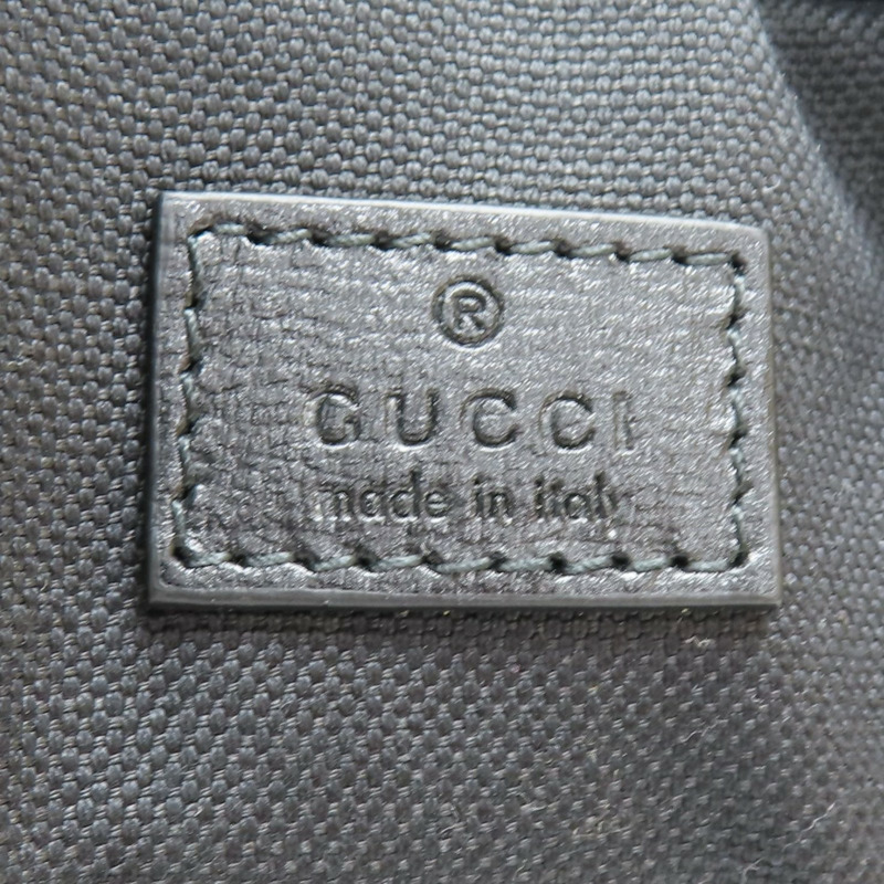 黑色 帆布 牛皮 後背包【GUCCI 古馳】 704017-8