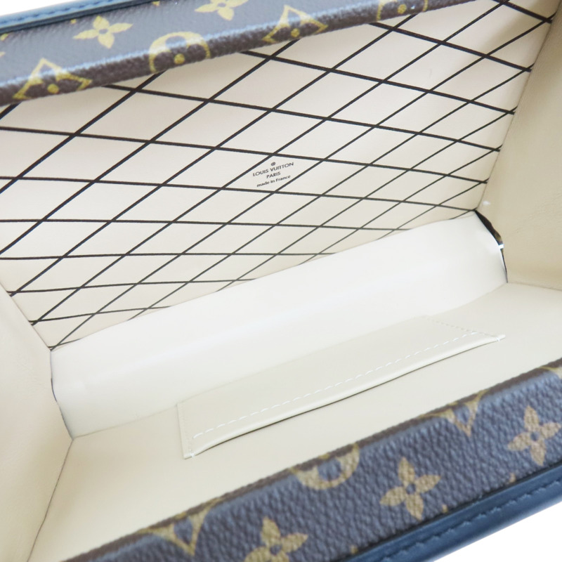 棕色 原花 PVC塗層帆布 Petite Malle 肩背包【LOUIS VUITTON LV 路易威登】 M44199-4