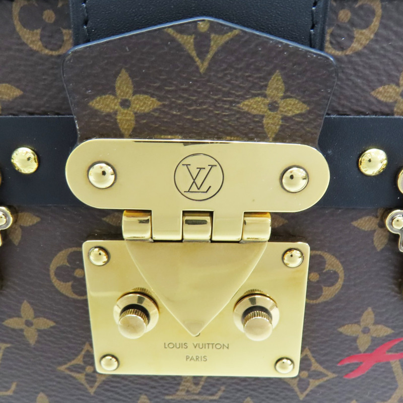 棕色 原花 PVC塗層帆布 Petite Malle 肩背包【LOUIS VUITTON LV 路易威登】 M44199-7