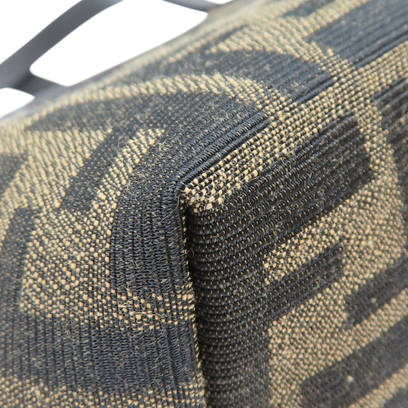 棕色 帆布 牛皮 Mini Roll 兩用包【FENDI 芬迪】 8BS096-12