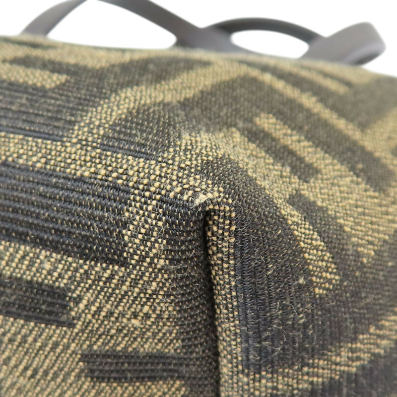 棕色 帆布 牛皮 Mini Roll 兩用包【FENDI 芬迪】 8BS096-13