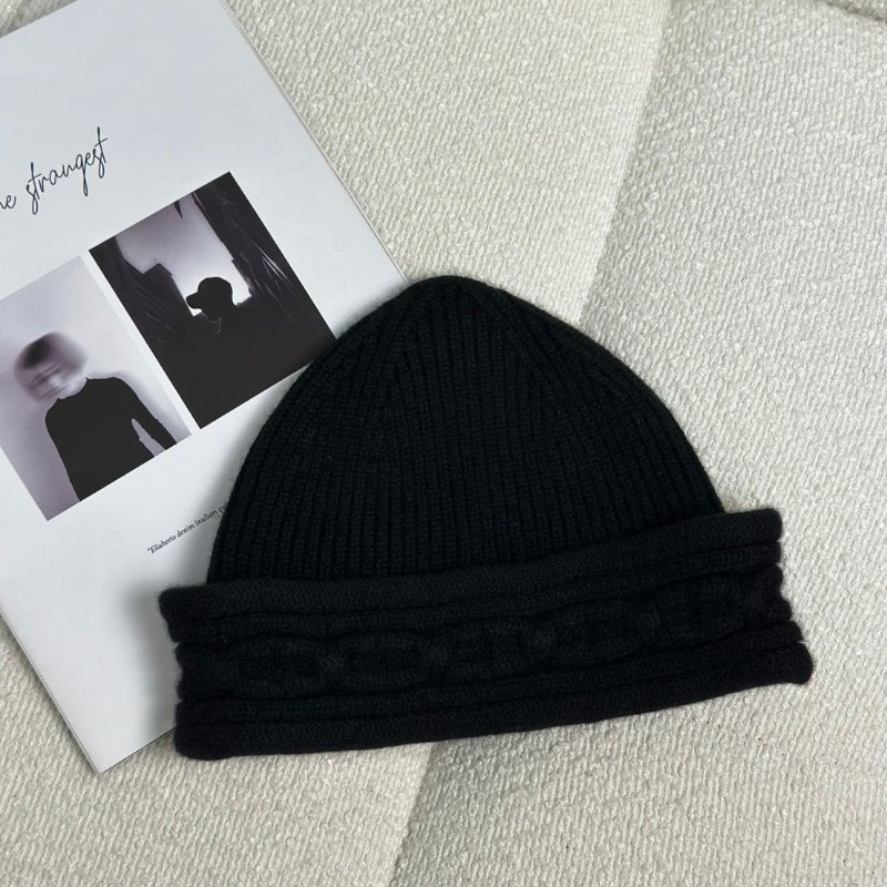 HERMES Heaven twist beanie針織毛帽 - M 黑-0