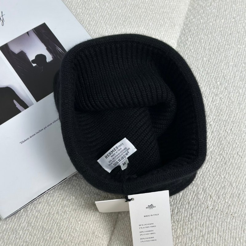 HERMES Heaven twist beanie針織毛帽 - M 黑-2