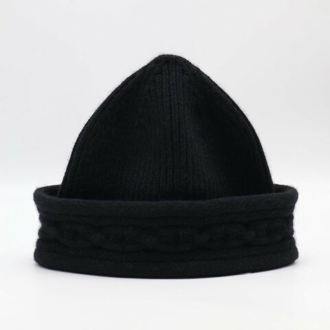 HERMES Heaven twist beanie針織毛帽 - M 黑