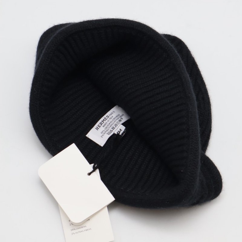 HERMES Heaven twist beanie針織毛帽 - M 黑-4