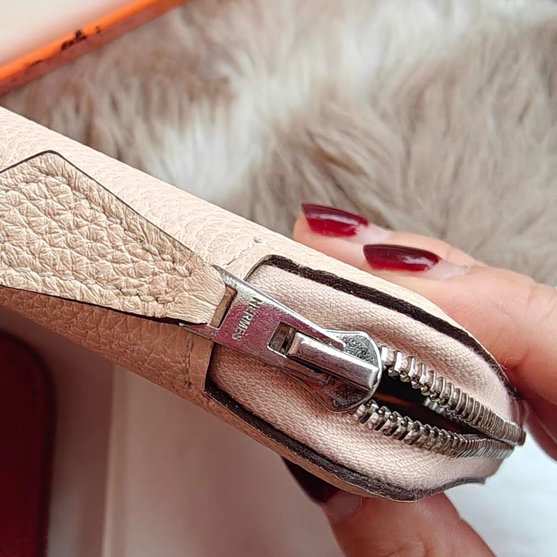 【近新閒置品】Hermes長款錢包愛馬仕Azap P1薔薇粉長款錢包長夾護照X刻-4