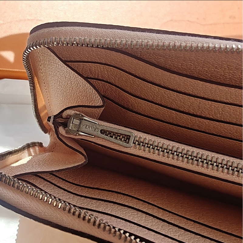 【近新閒置品】Hermes長款錢包愛馬仕Azap P1薔薇粉長款錢包長夾護照X刻-5