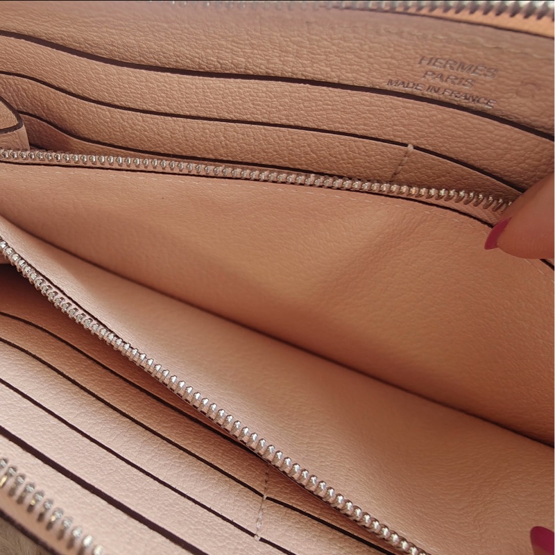 【近新閒置品】Hermes長款錢包愛馬仕Azap P1薔薇粉長款錢包長夾護照X刻-6