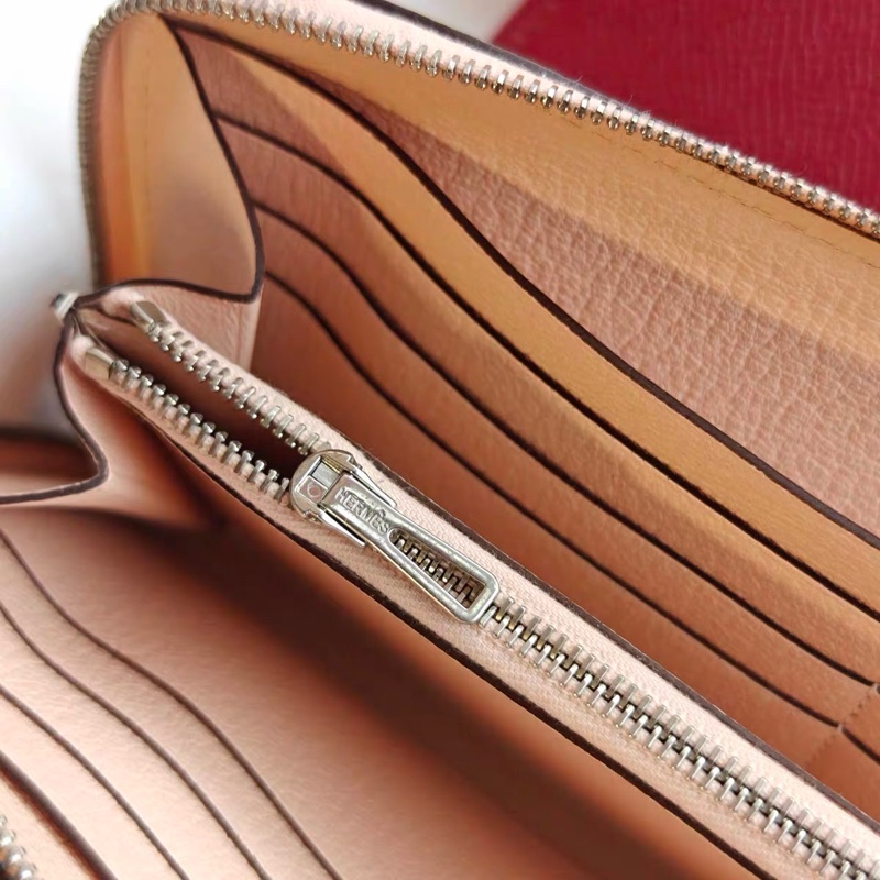 【近新閒置品】Hermes長款錢包愛馬仕Azap P1薔薇粉長款錢包長夾護照X刻-7