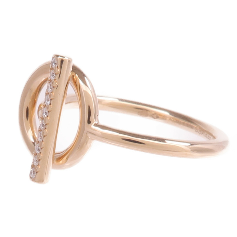 HERMES 18K玫瑰金Echappee Ring鑽石戒指Hermes#55/US#7.25-2